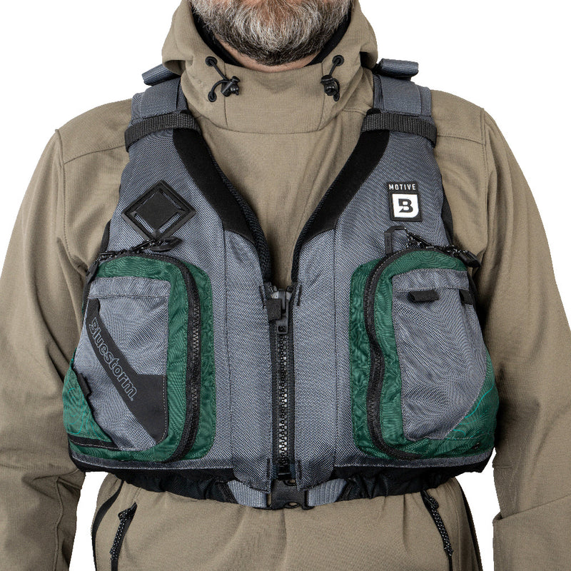 Load image into Gallery viewer, Bluestorm Motive Kayak Fishing Vest - Hunter Green - S/M [BS-248-HNT-S/M]
