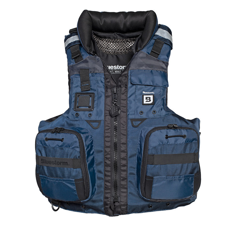 Load image into Gallery viewer, Bluestorm Classic Adult Fishing Life Jacket - Deep Blue - L/XL [BS-70B-NAV-L/XL]
