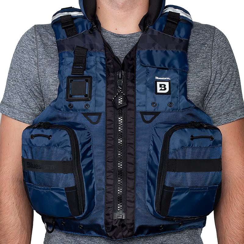 Load image into Gallery viewer, Bluestorm Classic Adult Fishing Life Jacket - Deep Blue - L/XL [BS-70B-NAV-L/XL]
