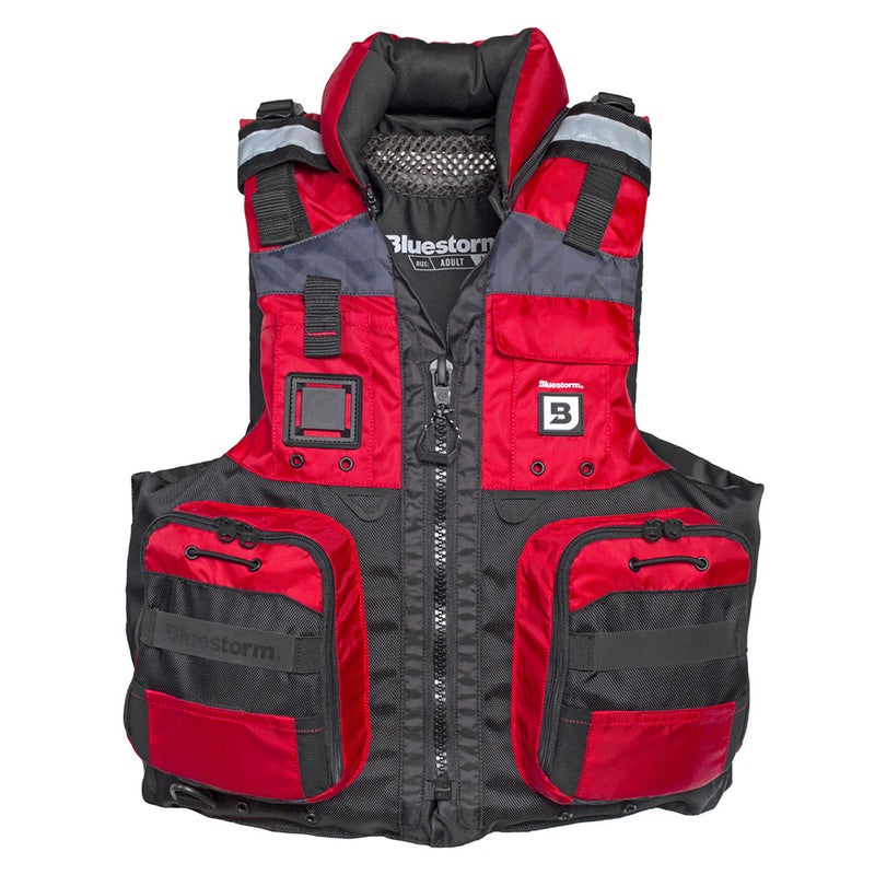 Load image into Gallery viewer, Bluestorm Classic Adult Fishing Life Jacket - Nitro Red - L/XL [BS-70B-RED-L/XL]
