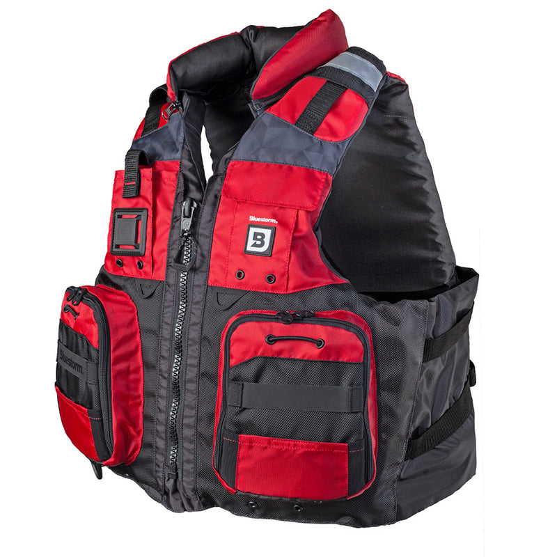 Load image into Gallery viewer, Bluestorm Classic Adult Fishing Life Jacket - Nitro Red - L/XL [BS-70B-RED-L/XL]
