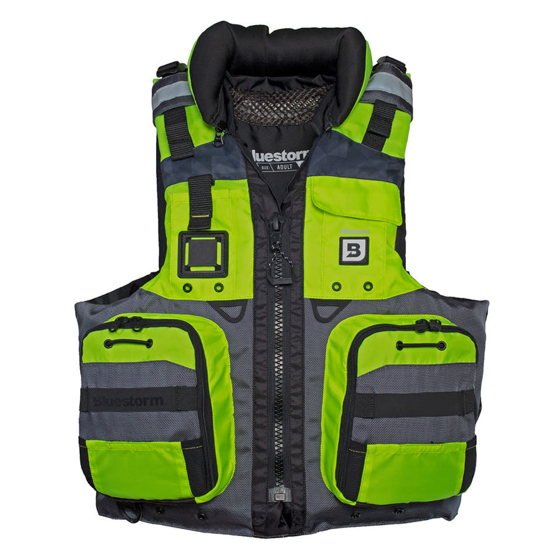 Load image into Gallery viewer, Bluestorm Classic Adult Fishing Life Jacket - Hi-Vis - L/XL [BS-70B-HVS-L/XL]
