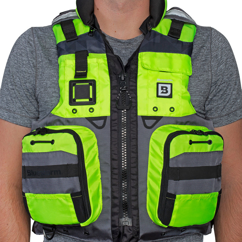 Load image into Gallery viewer, Bluestorm Classic Adult Fishing Life Jacket - Hi-Vis - L/XL [BS-70B-HVS-L/XL]
