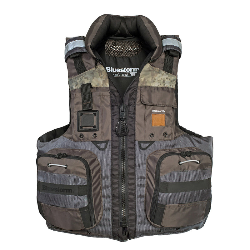 Load image into Gallery viewer, Bluestorm Classic Adult Fishing Life Jacket - Legendary Driftwood - S/M [BS-70B-TPE-S/M]
