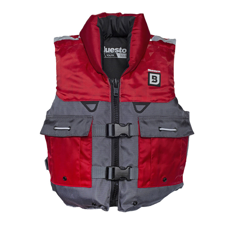 Load image into Gallery viewer, Bluestorm Classic Youth Fishing Life Jacket - Nitro Red [BS-365-RED-Y]
