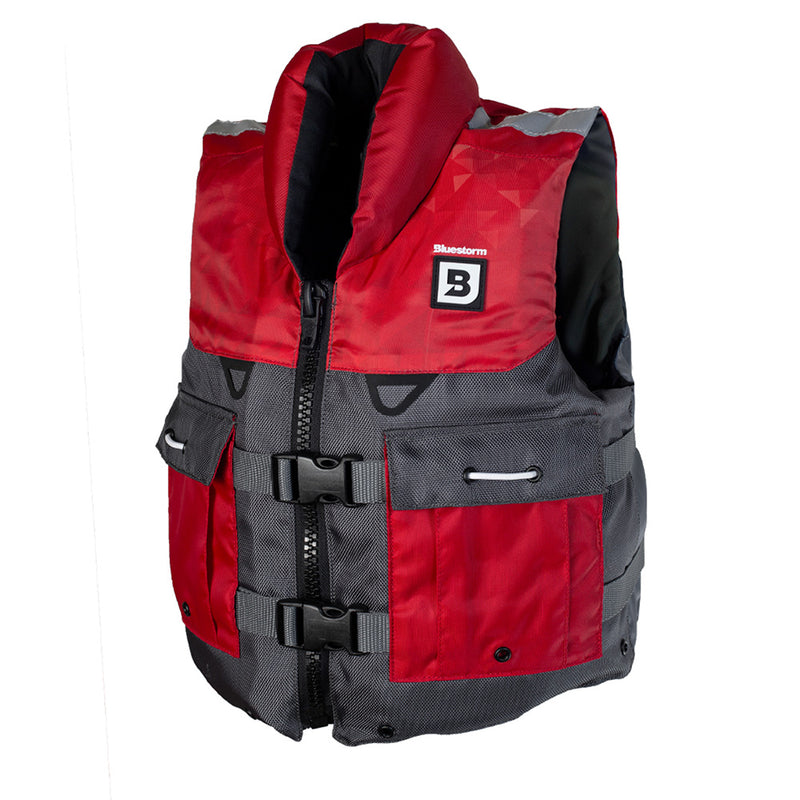 Load image into Gallery viewer, Bluestorm Classic Youth Fishing Life Jacket - Nitro Red [BS-365-RED-Y]
