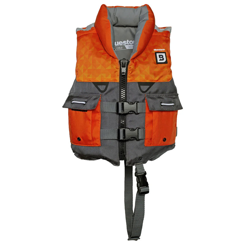 Load image into Gallery viewer, Bluestorm Classic Child Fishing Life Jacket - Optic Orange [BS-365-ORG-C]
