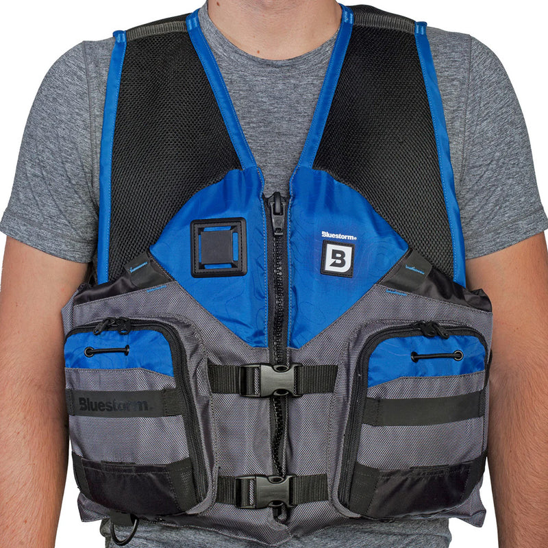 Load image into Gallery viewer, Bluestorm Sportsman Adult Mesh Fishing Life Jacket - Deep Blue - S/M [BS-105-BLU-S/M]
