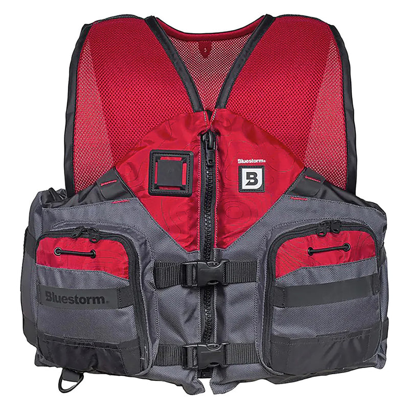 Load image into Gallery viewer, Bluestorm Sportsman Adult Mesh Fishing Life Jacket - Nitro Red - S/M [BS-105-FDC-S/M]
