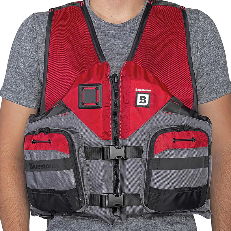 Load image into Gallery viewer, Bluestorm Sportsman Adult Mesh Fishing Life Jacket - Nitro Red - S/M [BS-105-FDC-S/M]
