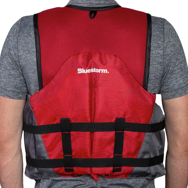 Load image into Gallery viewer, Bluestorm Sportsman Adult Mesh Fishing Life Jacket - Nitro Red - L/XL [BS-105-FDC-L/XL]
