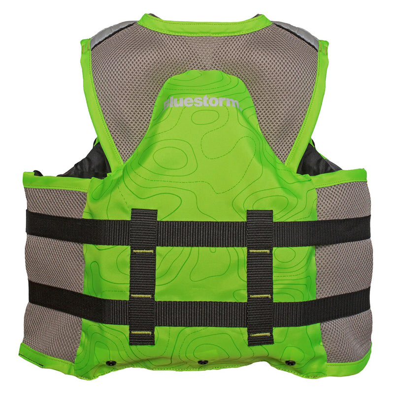 Load image into Gallery viewer, Bluestorm Sportsman Youth Mesh Fishing Life Jacket - Hi-Vis [BS-105-HVS-Y]
