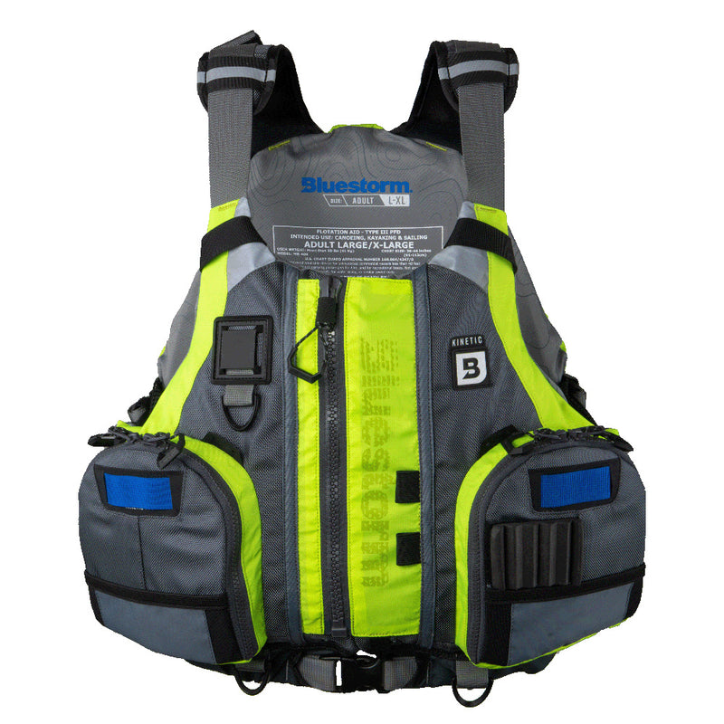 Load image into Gallery viewer, Bluestorm Kinetic Kayak Fishing Vest - Hi-Vis - 2XL/3XL [BS-409-HVS-XXL]
