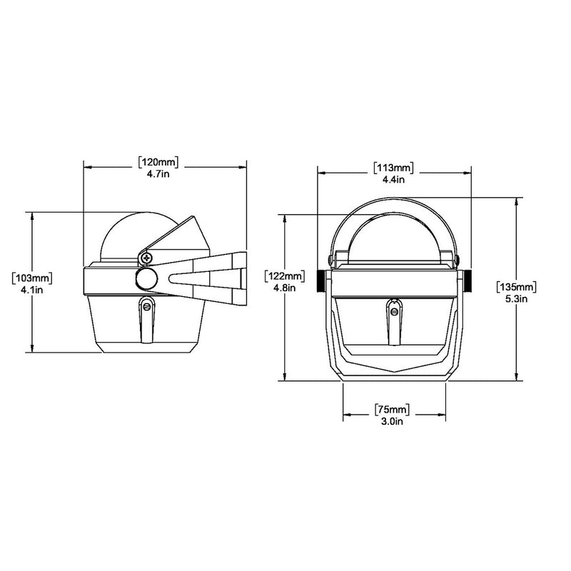 Load image into Gallery viewer, Ritchie B-51W Explorer Compass - Bracket Mount - White [B-51W]
