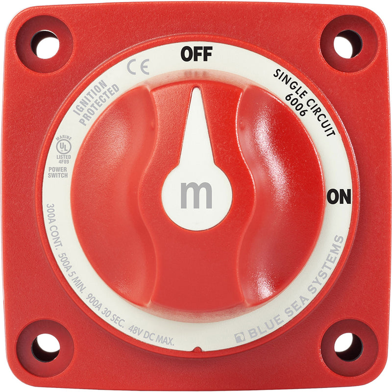 Load image into Gallery viewer, Blue Sea 6006 m-Series (Mini) Battery Switch Single Circuit ON/OFF Red [6006]
