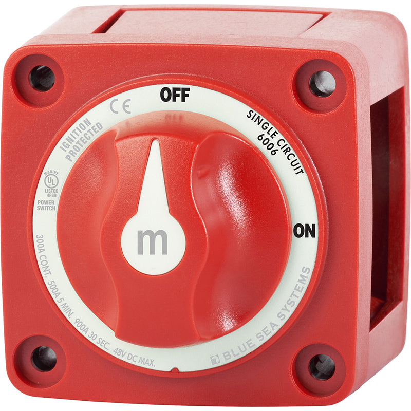 Load image into Gallery viewer, Blue Sea 6006 m-Series (Mini) Battery Switch Single Circuit ON/OFF Red [6006]
