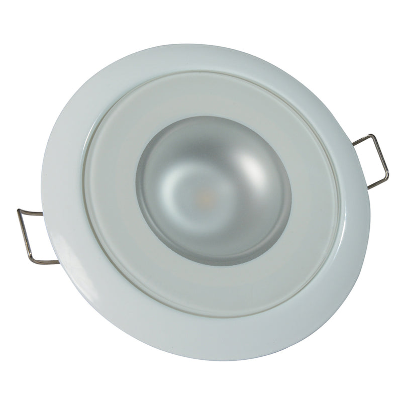 Load image into Gallery viewer, Lumitec Mirage - Flush Mount Down Light - Glass Finish/White Bezel - 4-Color White/Red/Blue/Purple Non-Dimming [113120]

