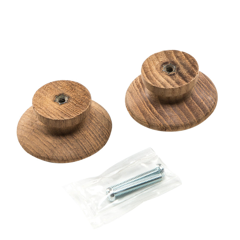 Load image into Gallery viewer, Whitecap Teak Round Drawer Knob - 2&quot; - 2 Pack [60120-A]
