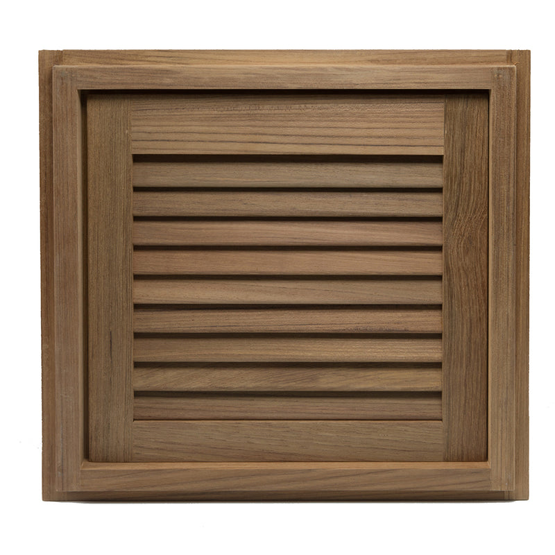 Load image into Gallery viewer, Whitecap Teak Louvered Door &amp; Frame - Right Hand - 15&quot; x 15&quot; [60722]
