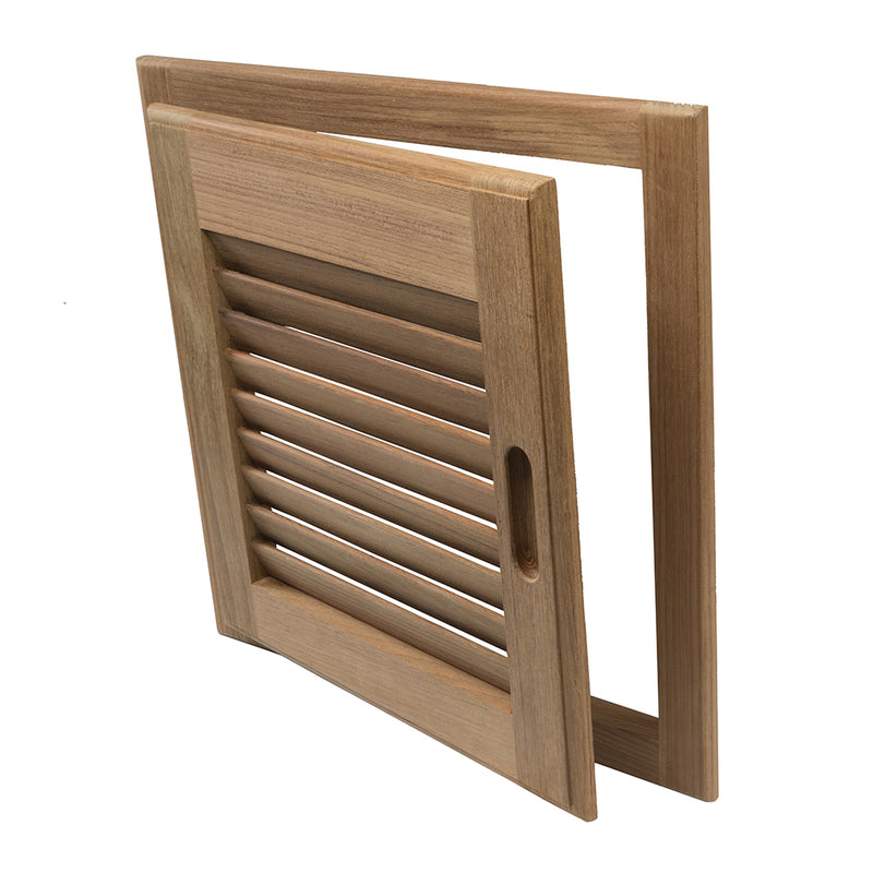 Load image into Gallery viewer, Whitecap Teak Louvered Door &amp; Frame - Right Hand - 15&quot; x 15&quot; [60722]
