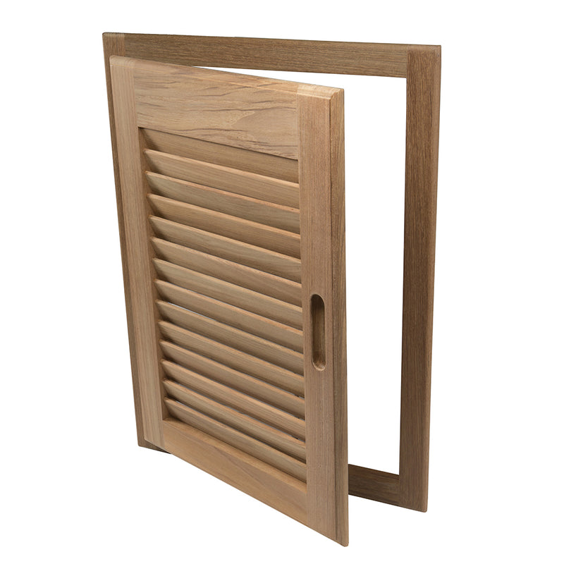 Load image into Gallery viewer, Whitecap Teak Louvered Door &amp; Frame - Right Hand - 15&quot; x 20&quot; [60724]
