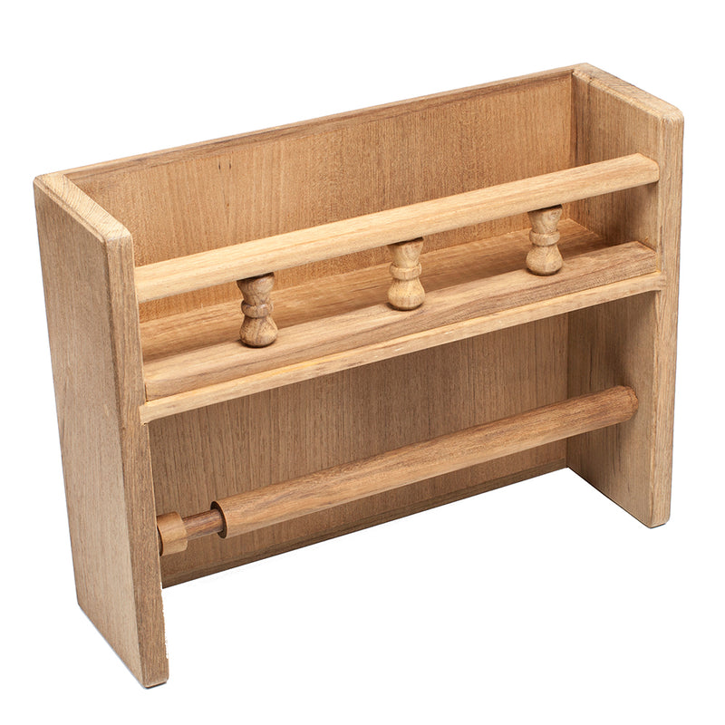 Load image into Gallery viewer, Whitecap Teak Paper Towel Holder w/Spice Rack [62446]
