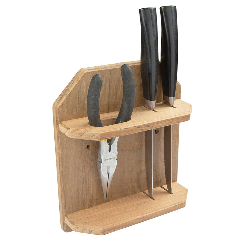 Load image into Gallery viewer, Whitecap Teak Knife &amp; Plier Holder [60608]
