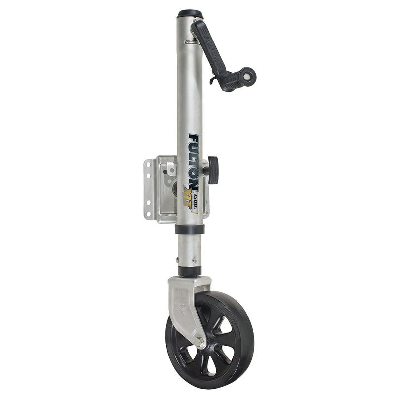 Load image into Gallery viewer, Fulton XLT 1500 lbs. Swing Away Bolt-On Jack w/12&quot; Travel &amp; 8&quot; Poly Wheel - Sharkskin Finish [141133]

