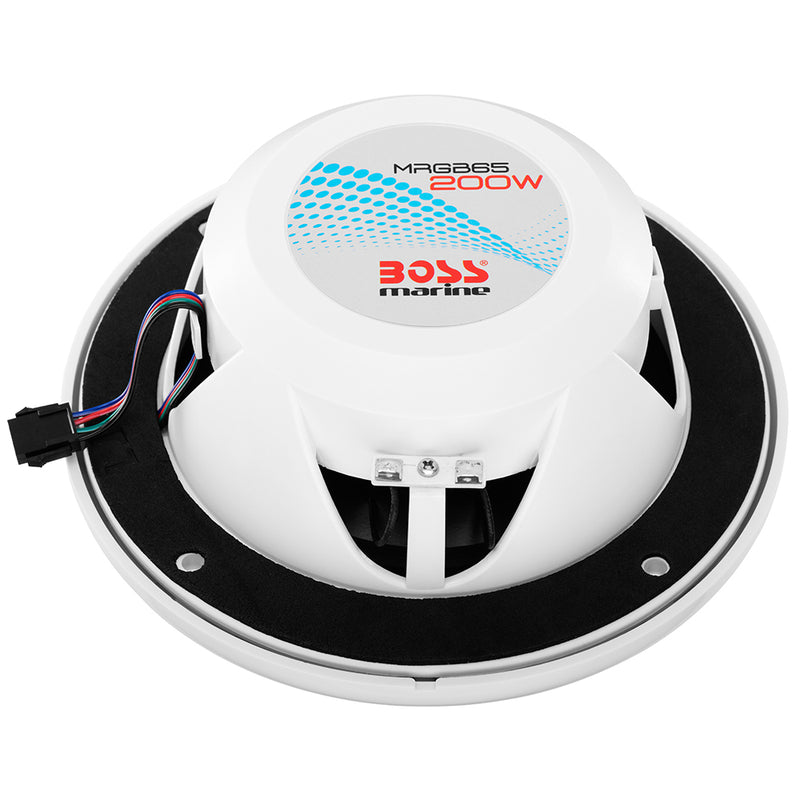 Load image into Gallery viewer, Boss Audio 6.5&quot; MRGB65 Speakers w/RGB Lighting - White - 200W [MRGB65]
