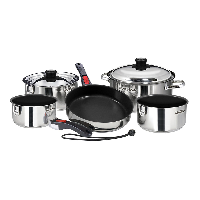 Load image into Gallery viewer, Magma 10 Piece Induction Non-Stick Cookware Set - Stainless Steel [A10-366-2-IND]

