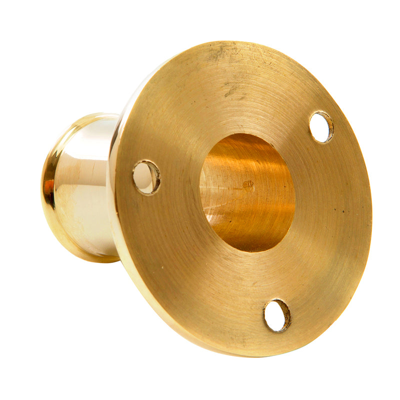 Load image into Gallery viewer, Whitecap Top-Mounted Flag Pole Socket Polished Brass - 3/4&quot; ID [S-5001B]
