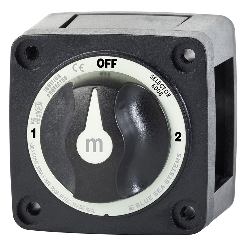 Load image into Gallery viewer, Blue Sea 6008200 m-Series Selector 3 Position Battery Switch - Black [6008200]
