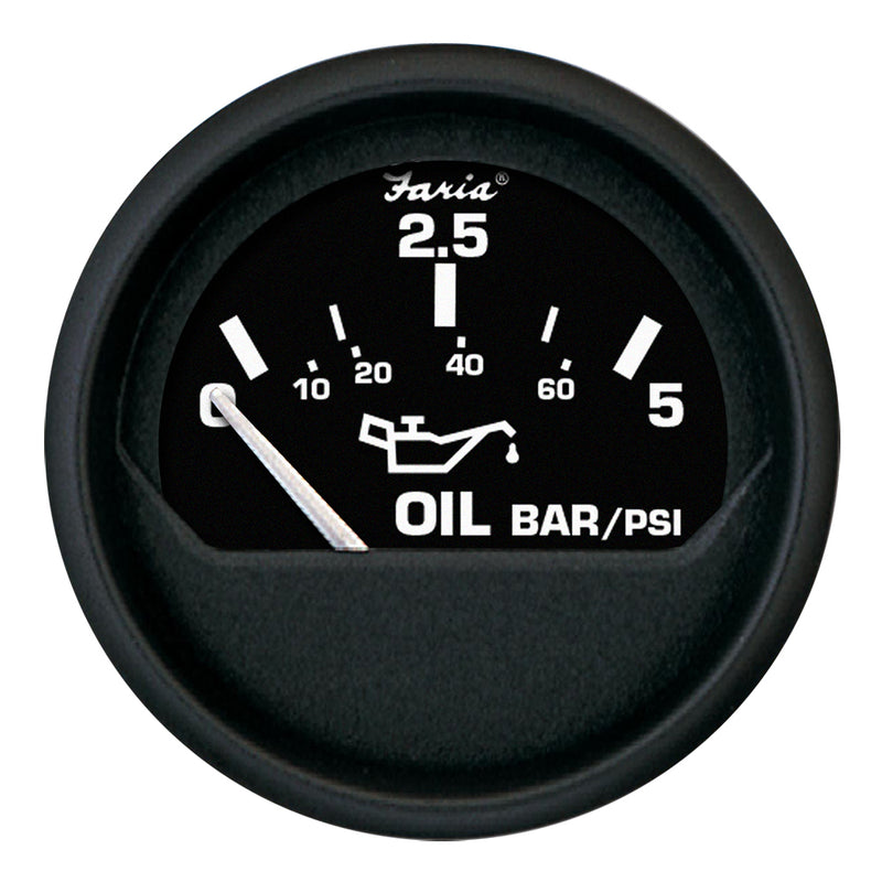 Load image into Gallery viewer, Faria Euro Black 2&quot; Oil Pressure Gauge - Metric (5 Bar) [12805]
