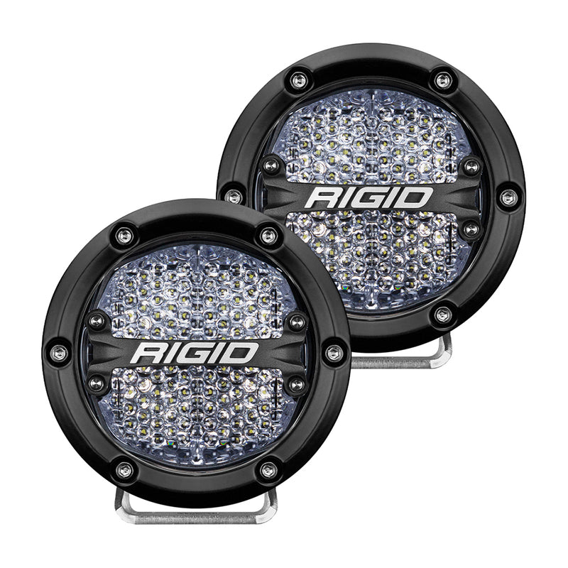 Load image into Gallery viewer, RIGID Industries 360-Series 4&quot; LED Off-Road Fog Light Diffused Beam w/White Backlight - Black Housing [36208]
