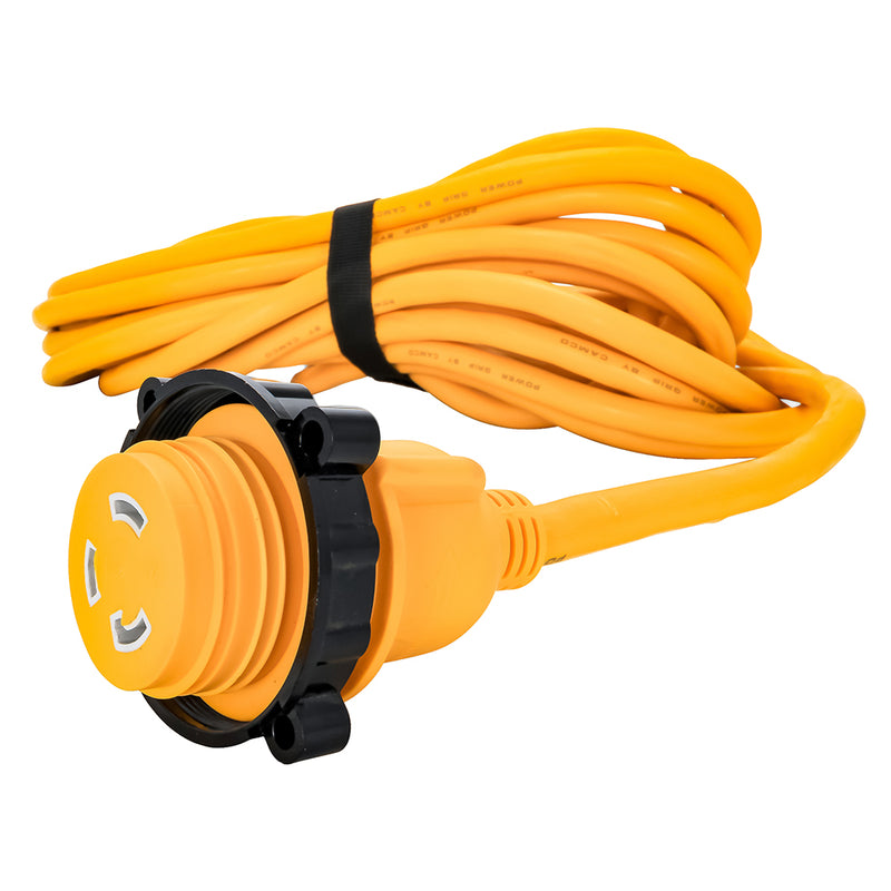 Load image into Gallery viewer, Camco 30 Amp Power Grip Marine Extension Cord - 50 M-Locking/F-Locking Adapter [55613]
