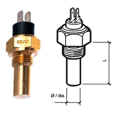 Veratron Coolant Temperature Sensor - 40 to 120C - 1/2