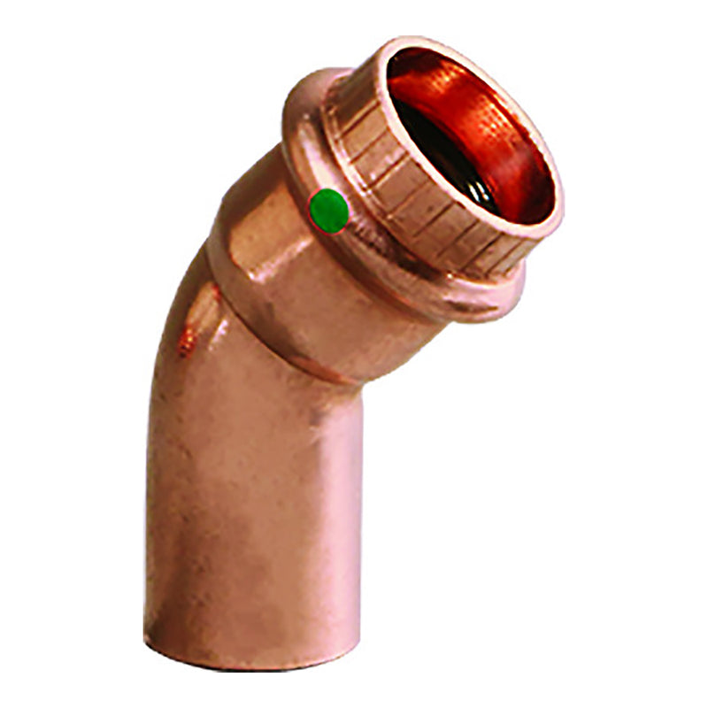 Load image into Gallery viewer, Viega ProPress 1-1/2&quot; - 45 Copper Elbow - Street/Press Connection - Smart Connect Technology [77068]
