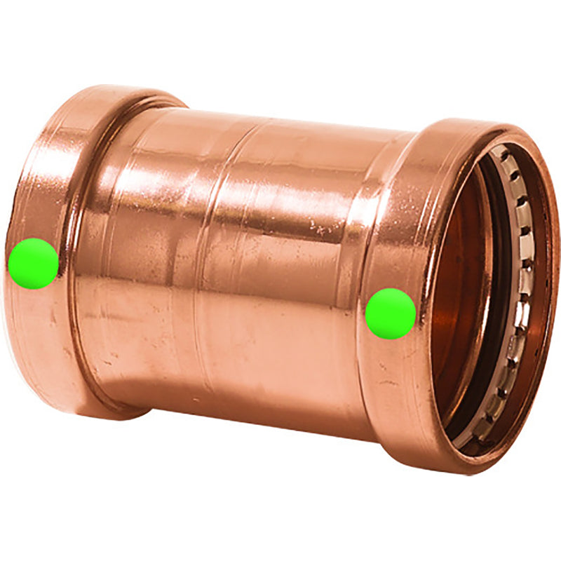 Load image into Gallery viewer, Viega ProPress 2-1/2&quot; Copper Coupling w/o Stop - Double Press Connection - Smart Connect Technology [20743]
