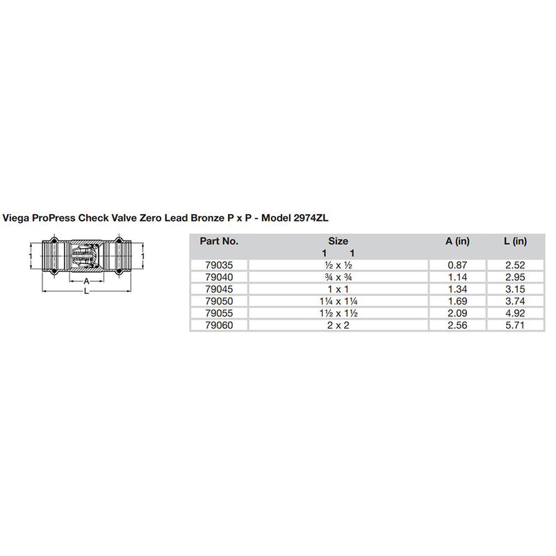 Load image into Gallery viewer, Viega ProPress 3/4&quot; Zero Lead Check Valve - Double Press Connection - Smart Connect Technology [79040]
