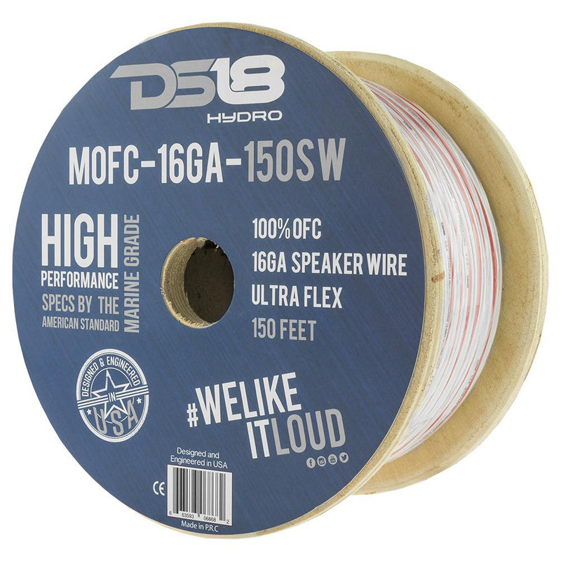 Load image into Gallery viewer, DS18 HYDRO Marine Grade OFC Speaker Wire 16 GA - 150 Roll [MOFC16GA150SW]
