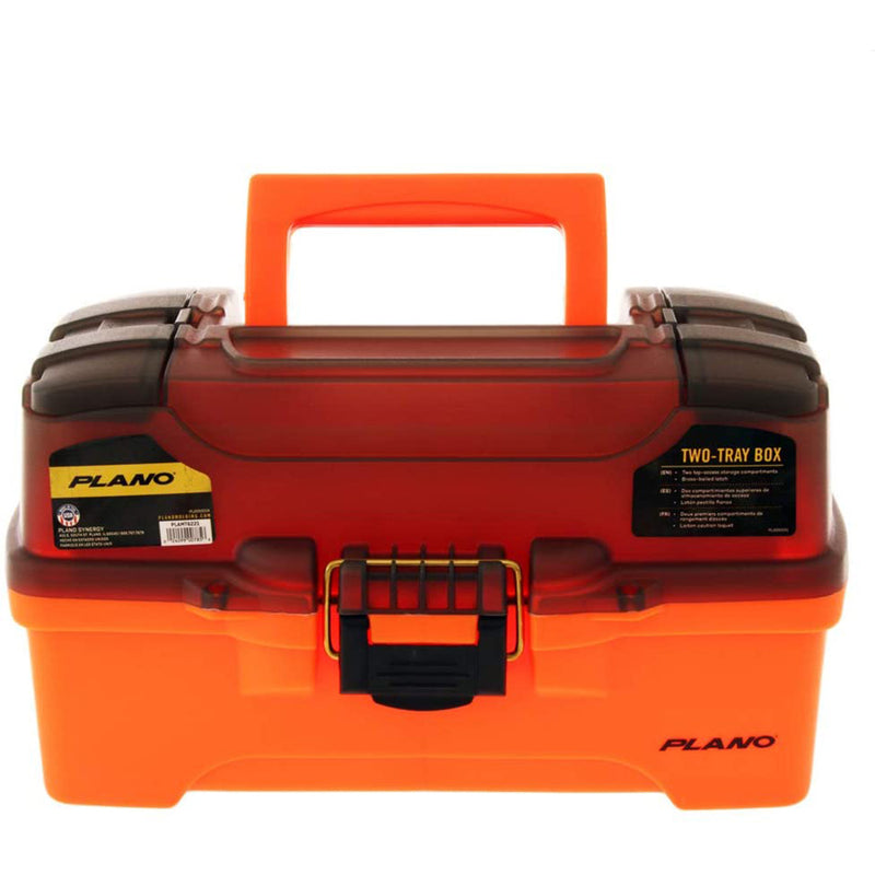 Load image into Gallery viewer, Plano 2-Tray Tackle Box w/Dual Top Access - Smoke  Bright Orange [PLAMT6221]
