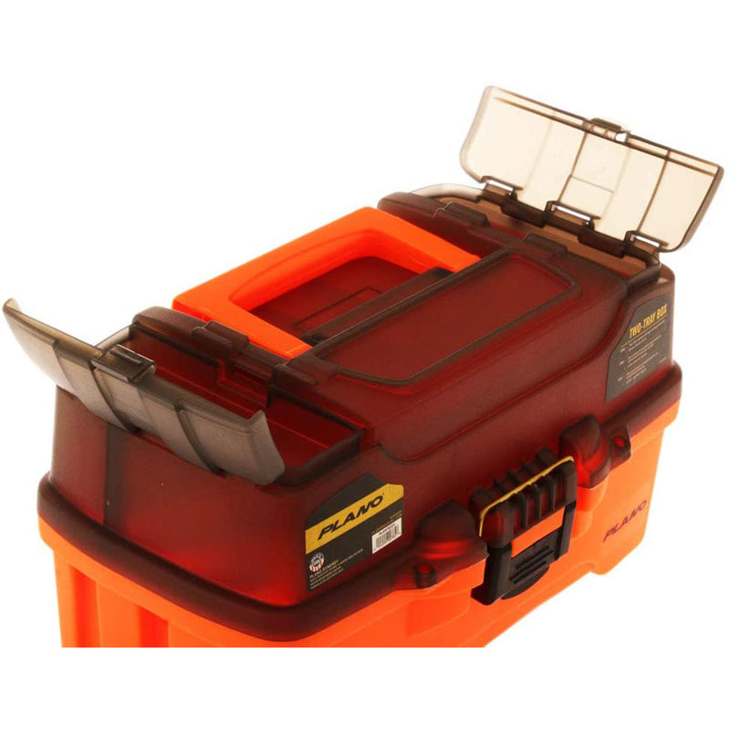 Load image into Gallery viewer, Plano 2-Tray Tackle Box w/Dual Top Access - Smoke  Bright Orange [PLAMT6221]
