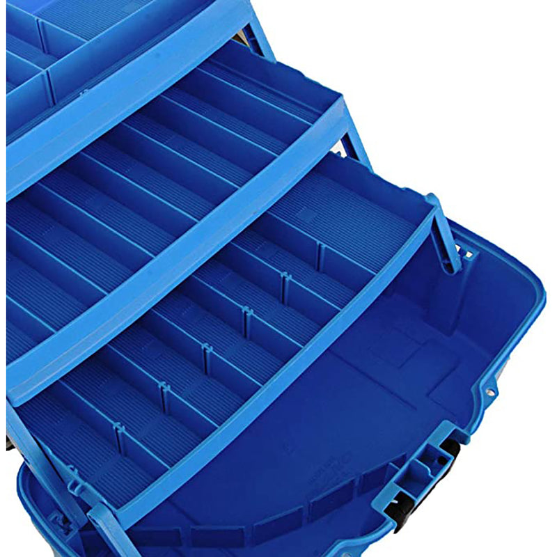 Load image into Gallery viewer, Plano 3-Tray Tackle Box w/Dual Top Access - Smoke  Bright Blue [PLAMT6231]
