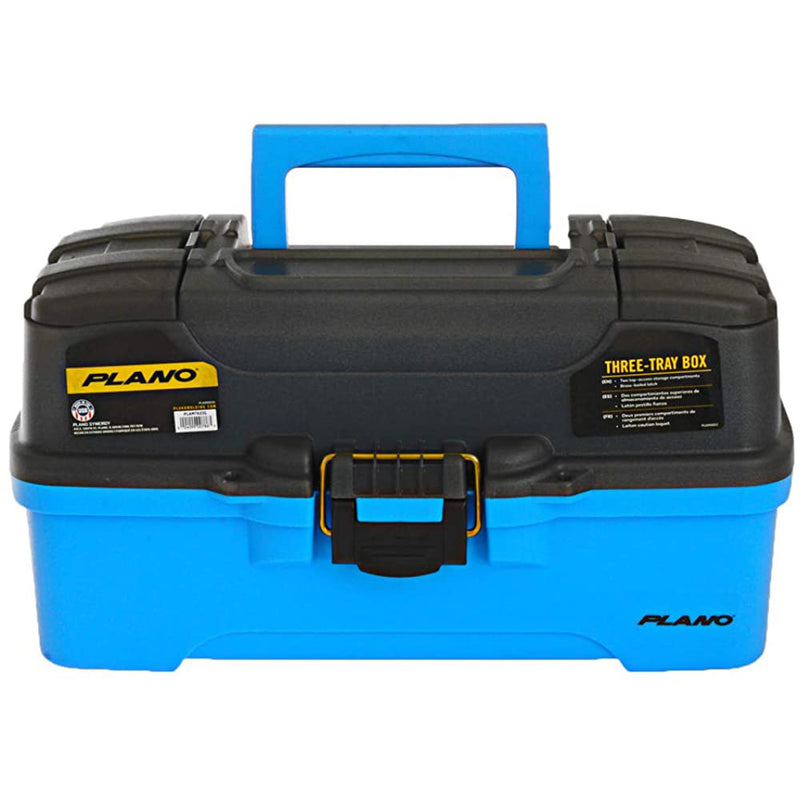 Load image into Gallery viewer, Plano 3-Tray Tackle Box w/Dual Top Access - Smoke  Bright Blue [PLAMT6231]
