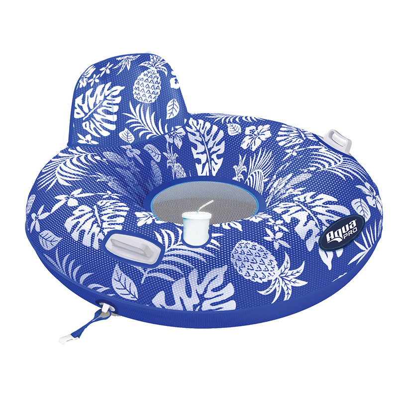 Load image into Gallery viewer, Aqua Leisure Supreme Lake Tube Hibiscus Pineapple Royal Blue w/Docking Attachment [APL20458]
