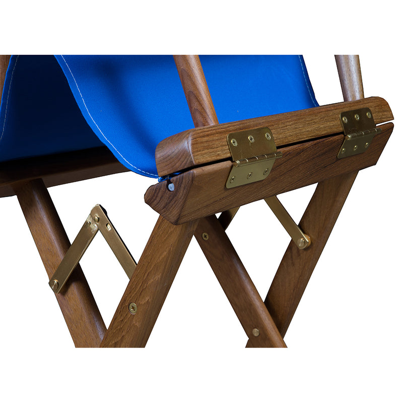 Load image into Gallery viewer, Whitecap Directors Chair w/Blue Seat Covers - Teak [60041]
