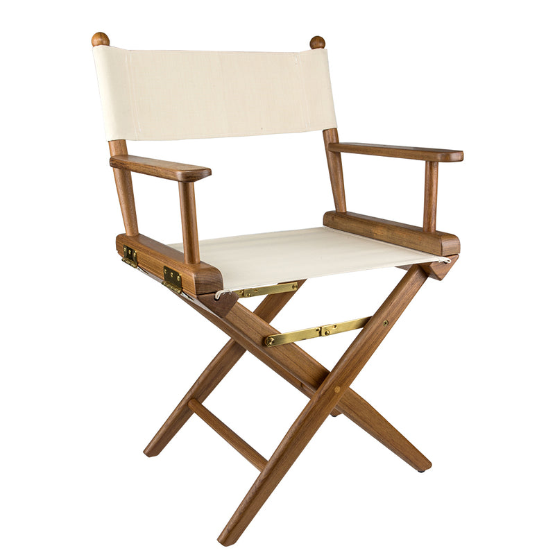 Load image into Gallery viewer, Whitecap Directors Chair w/Natural Seat Covers - Teak [60044]
