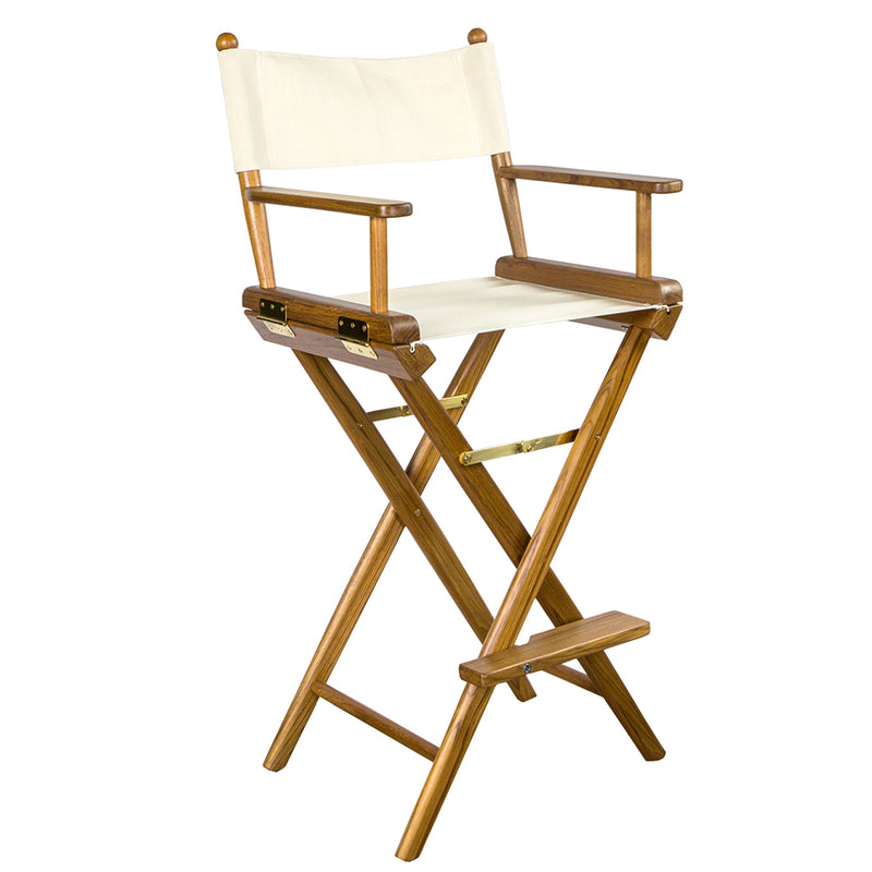 Load image into Gallery viewer, Whitecap Captains Chair w/Natural Seat Covers - Teak [60048]
