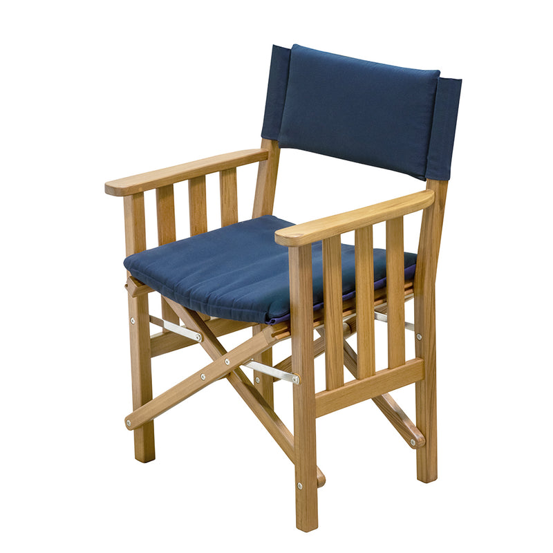 Load image into Gallery viewer, Whitecap Directors Chair II w/Navy Cushion - Teak [61052]
