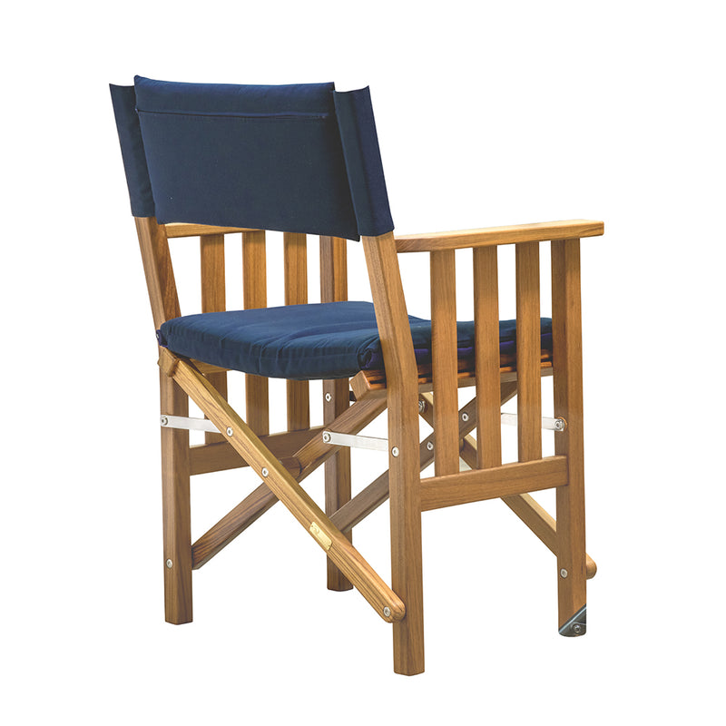 Load image into Gallery viewer, Whitecap Directors Chair II w/Navy Cushion - Teak [61052]
